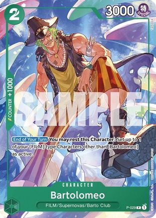 (P-029) Bartolomeo - Starter Deck 16: GREEN Uta Normal