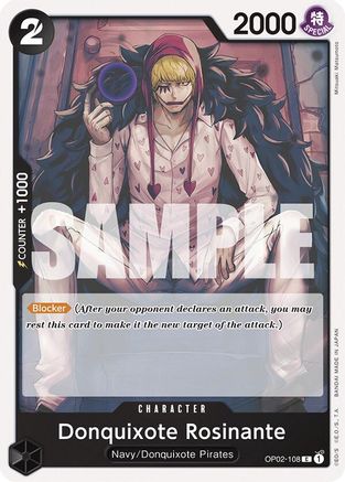 (OP02-108) Donquixote Rosinante - Starter Deck 19: BLACK Smoker - Normal