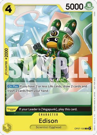 (OP07-100) Edison (Tournament Pack 2024 Oct.-Dec.) - One Piece Promotion Cards Normal