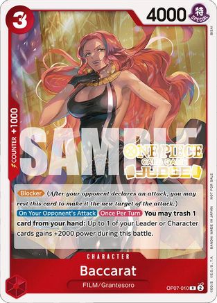 (OP07-010) Baccarat (Judge Pack Vol. 4) - One Piece Promotion Cards Foil