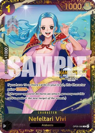 (OP05-086) Nefeltari Vivi (October Championship 2024 Store Regionals) - One Piece Promotion Cards Foil