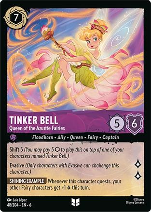 (048/204)  Tinker Bell - Queen of the Azurite Fairies - Azurite Sea  Normal