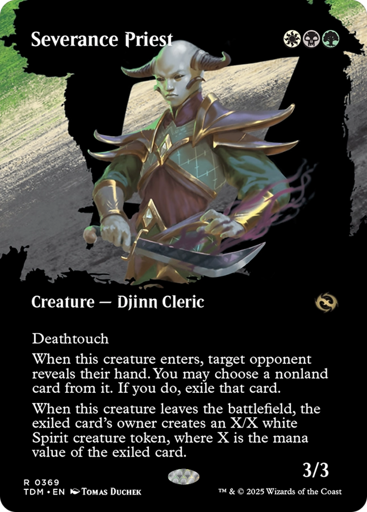 Severance Priest  (Borderless)(TDM-369) - Tarkir: Dragonstorm: (Showcase) Foil