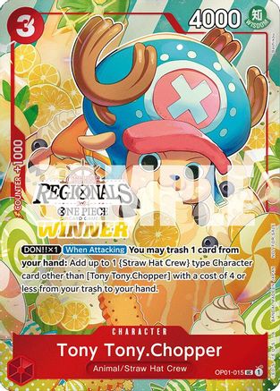 (OP01-015) Tony Tony.Chopper (Offline Regional 2024 Vol. 3) [Winner] - One Piece Promotion Cards Nonfoil
