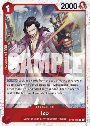 (OP03-003) Izo (OP03-003) (Jolly Roger Foil) - Premium Booster -The Best- Foil