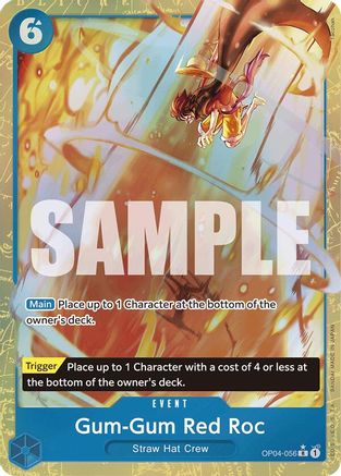 (OP04-056) Gum-Gum Red Roc (Alternate Art) - Premium Booster -The Best- Foil