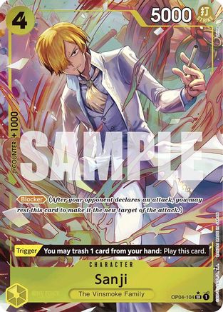 (OP04-104) Sanji (OP04-104) (Alternate Art) - Premium Booster -The Best- Foil