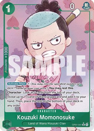 (OP01-041) Kouzuki Momonosuke (Alternate Art) - Premium Booster -The Best- Foil