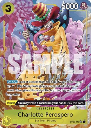 (OP03-113) Charlotte Perospero (Alternate Art) - Premium Booster -The Best- Foil