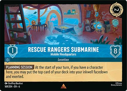 (169/204)  Rescue Rangers Submarine - Mobile Headquarters - Azurite Sea  Cold Foil