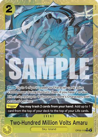 (OP05-115) Two-Hundred Million Volts Amaru (Alternate Art) - Premium Booster -The Best- Foil