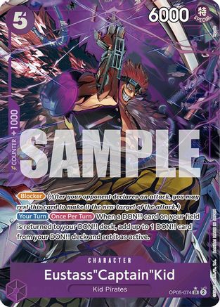 (OP05-074) Eustass"Captain"Kid (OP05-074) (Alternate Art) - Premium Booster -The Best- Foil