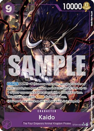 (ST04-003) Kaido (ST04-003) (Alternate Art) - Premium Booster -The Best- Foil