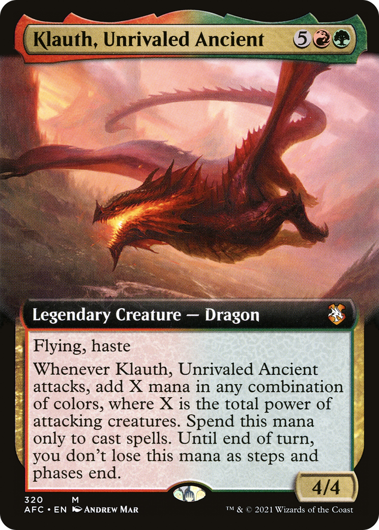 Klauth, Unrivaled Ancient (AFC-320) - Forgotten Realms Commander: (Extended Art)