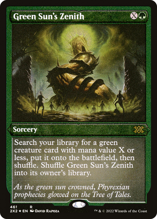 Green Sun's Zenith (2X2-461) - Double Masters 2022 Etched Foil