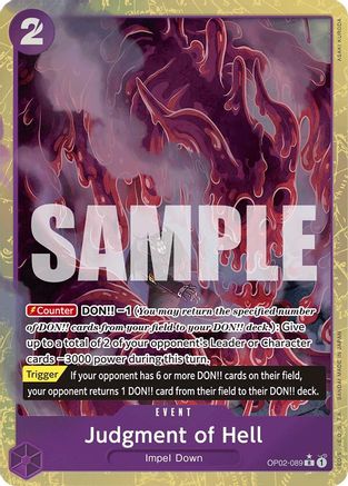 (OP02-089) Judgment of Hell (Alternate Art) - Premium Booster -The Best- Foil