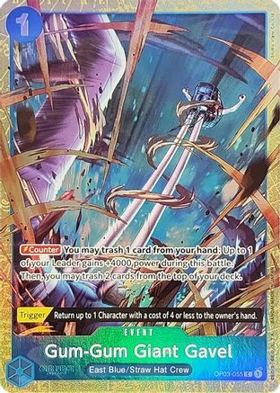 Gum-Gum Giant Gavel (Premium Card Collection -Best Selection Vol. 2-) (OP03-055) - One Piece Promotion Cards Foil