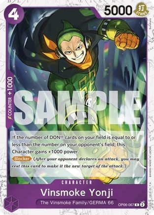 (OP06-067) Vinsmoke Yonji (OP06-067) (Jolly Roger Foil) - Premium Booster -The Best- Foil