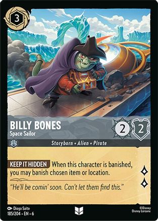 (185/204) Billy Bones - Space Sailor - Azurite Sea Cold Foil