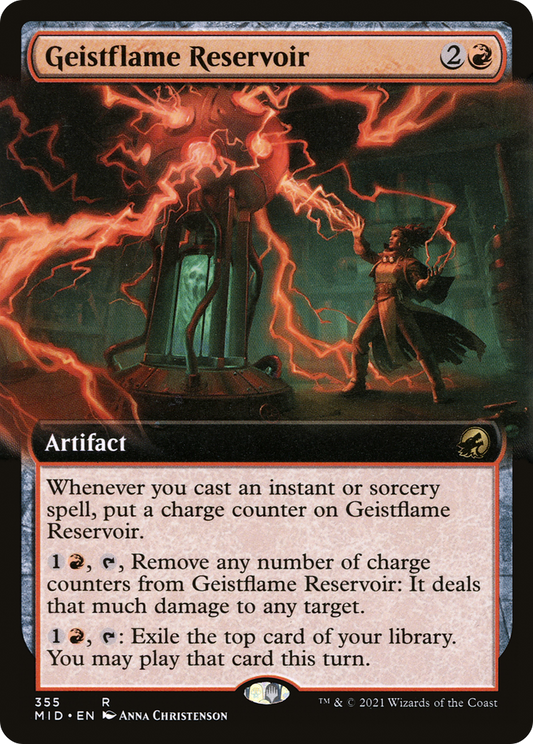 Geistflame Reservoir (MID-355) - Innistrad: Midnight Hunt: (Extended Art) Foil