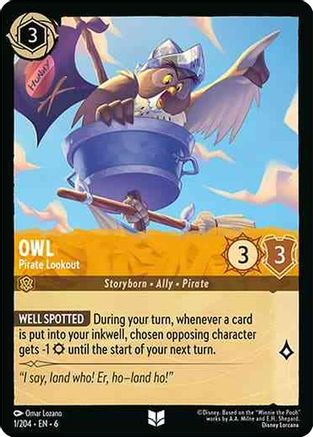 (001/204)  Owl - Pirate Lookout - Azurite Sea  Cold Foil