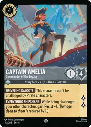 (192/204)  Captain Amelia - Commander of the Legacy - Azurite Sea  Cold Foil