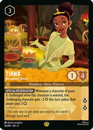 Tiana - Restaurant Owner (16/204) - Azurite Sea Cold Foil