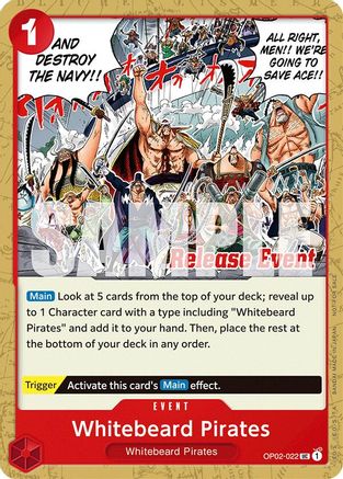 Whitebeard Pirates (ST15 - ST20 Release Event Pack) (OP02-022) - One Piece Promotion Cards