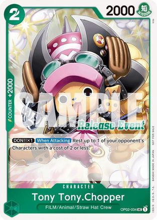 (OP02-034) Tony Tony.Chopper (ST15 - ST20 Release Event Winner Pack) - One Piece Promotion Cards Foil