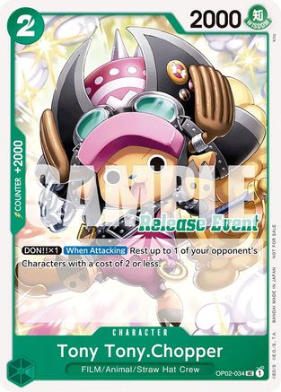 (OP02-034) Tony Tony.Chopper (ST15 - ST20 Release Event Pack) - One Piece Promotion Cards Normal