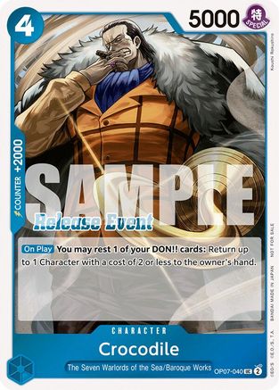 (OP07-040) Crocodile (ST15 - ST20 Release Event Winner Pack) - One Piece Promotion Cards Foil
