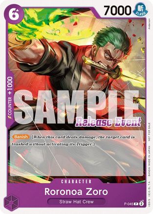 (P-045) Roronoa Zoro (ST15 - ST20 Release Event Pack) - One Piece Promotion Cards Normal