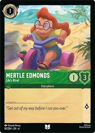 (082/204)  Mertle Edmonds - Lilo's Rival - Azurite Sea  Cold Foil