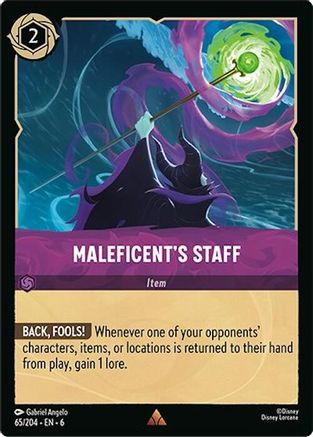 (065/204)  Maleficent's Staff - Azurite Sea  Cold Foil