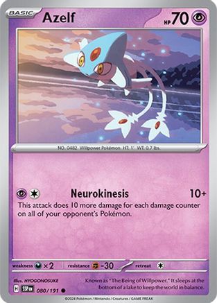 Azelf 80 - SV08 Surging Sparks Reverse Holofoil