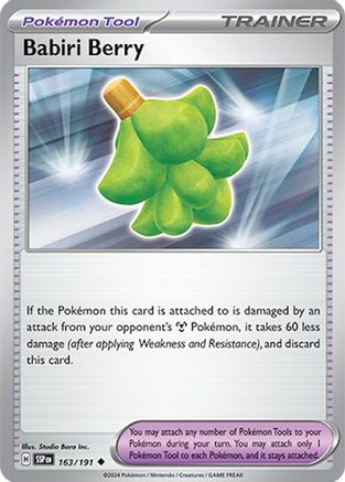 Babiri Berry (163/191) - SV08 Surging Sparks Reverse Holofoil - Uncommon