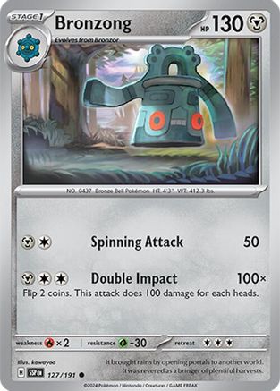 Bronzong 127 - SV08 Surging Sparks Reverse Holofoil