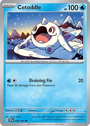 Cetoddle (53/191) - SV08 Surging Sparks Reverse Holofoil - Common