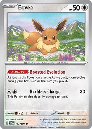 Eevee (143/191) - SV08 Surging Sparks Reverse Holofoil - Common