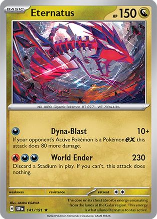 Eternatus (141/191) - SV08 Surging Sparks Reverse Holofoil - Rare