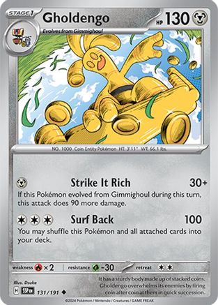 Gholdengo (131/191) - SV08 Surging Sparks Reverse Holofoil - Uncommon