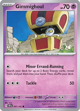 Gimmighoul (97/191) - SV08 Surging Sparks Reverse Holofoil - Common