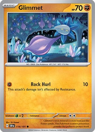 Glimmet (114/191) - SV08 Surging Sparks Reverse Holofoil - Common