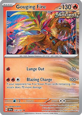 Gouging Fire (38/191) - SV08 Surging Sparks Holofoil - Rare