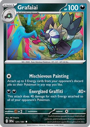 Grafaiai (121/191) - SV08 Surging Sparks Reverse Holofoil - Uncommon