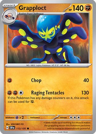 Grapploct (113/191) - SV08 Surging Sparks Reverse Holofoil - Common