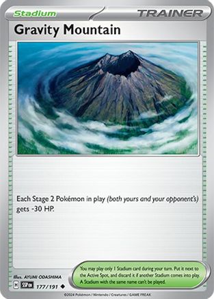 Gravity Mountain (177/191) - SV08 Surging Sparks Reverse Holofoil - Uncommon