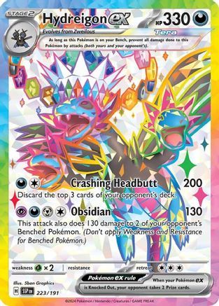 Hydreigon ex (223/191) - SV08 Surging Sparks Holofoil - Ultra Rare