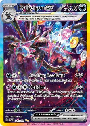 Hydreigon ex (240/191) - SV08 Surging Sparks Holofoil - Special Illustration Rare
