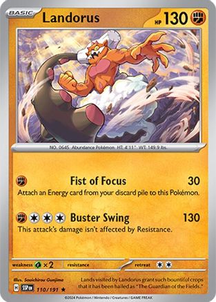 Landorus 110 - SV08 Surging Sparks Reverse Holofoil